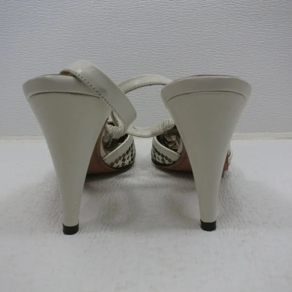 Sesto Meucci Leather Weaved Slingback Pumps Women's Heels Footwear Sz 7.5 N - Picture 8 of 8
